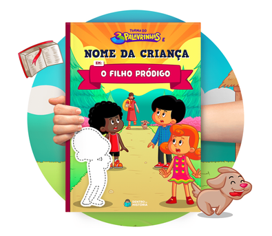 Cena do livro personalizado O Filho Pródigo