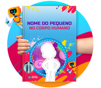 Cena do livro personalizado Corpo Humano Cena do livro personalizado Corpo Humano