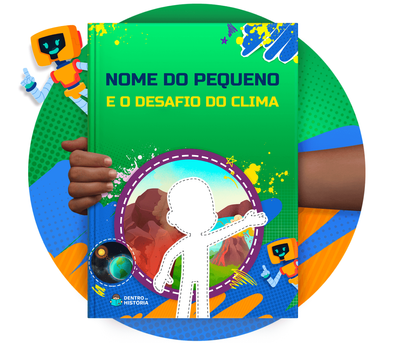 Cena do livro personalizado Desafio do Clima Cena do livro personalizado Desafio do Clima