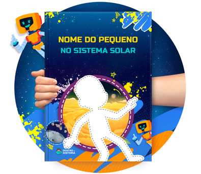 Cena do livro personalizado Sistema Solar Cena do livro personalizado Sistema Solar