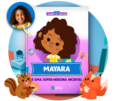 Cena do livro personalizado Um Super-herói Incrível