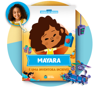 Cena do livro personalizado Um Inventor Incrível