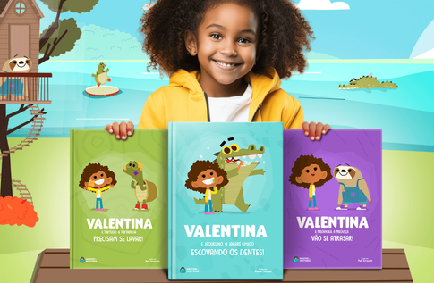 Foto de uma criança com sua Já Sei Me Cuidar