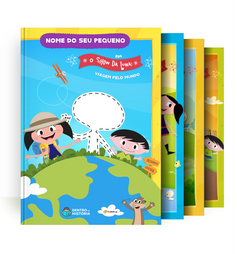 Capa dos livros da coleção Brincando com a Luna