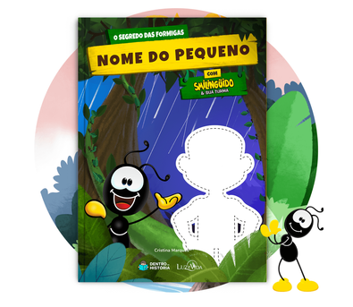 Cena do livro personalizado Segredo das Formigas