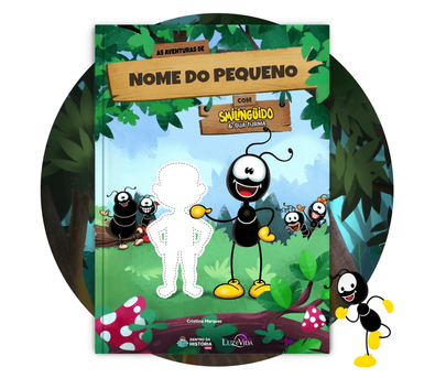 Cena do livro personalizado Aventura, Amor e Generosidade