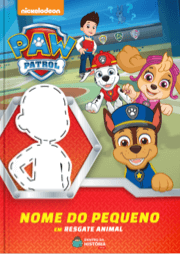Capa do livro personalizado da Patrulha Canina em um Resgate Animal