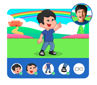 Personalização do protagonista na história personalizada do 3 Palavrinhas Personalização do protagonista na história personalizada do 3 Palavrinhas