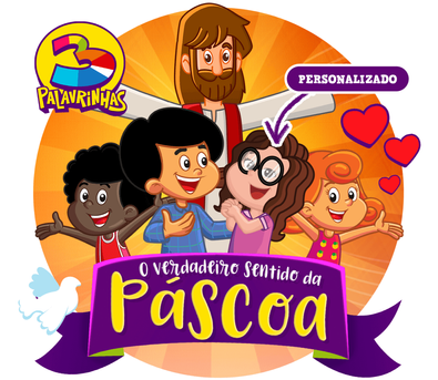 Cena do livro Personalizado do livro Cartão Personalizado 3 Palavrinhas