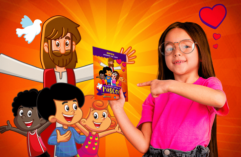 Crianças brincando com seu Cartão Personalizado 3 palavrinhas