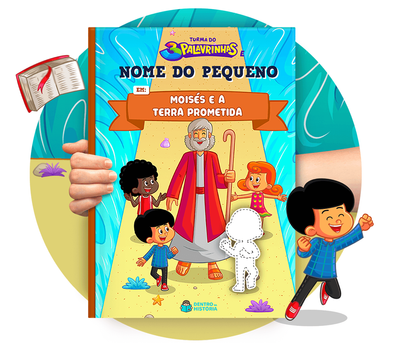 Cena do livro Personalizado do livro Moisés e a Terra Prometida Cena do livro Personalizado do livro Moisés e a Terra Prometida