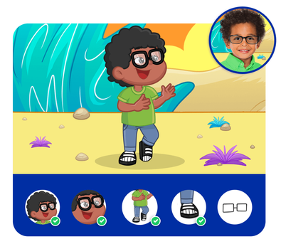 Personalização do protagonista na história personalizada do 3 Palavrinhas Personalização do protagonista na história personalizada do 3 Palavrinhas