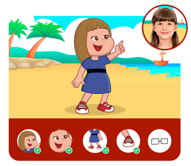 Personalização do protagonista na história personalizada do 3 Palavrinhas Personalização do protagonista na história personalizada do 3 Palavrinhas