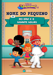 Capa do livro personalizado do Rei Davi e o Gigante Golias
