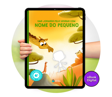 Cena do livro Personalizado do livro Jornada pela Savana