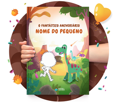 Cena do livro Personalizado do livro Mundo dos Dinossauros