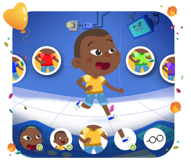 Personalização do protagonista na história personalizada do Fantástico Aniversário