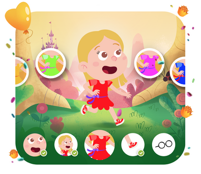 Personalização do protagonista na história personalizada do Fantástico Aniversário