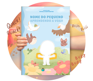 Cena do livro Personalizado do livro Aprendendo a Voar