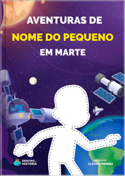 Capa do livro personalizado do Aventuras em Marte