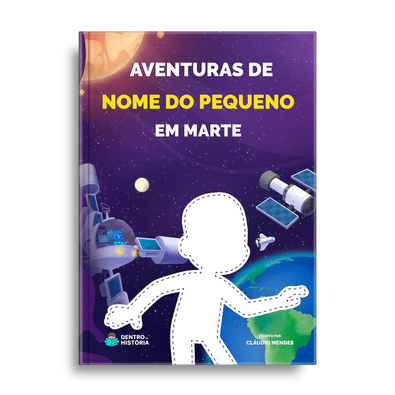 Capa do livro personalizado do Aventuras em Marte