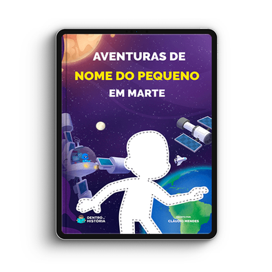 Capa do livro personalizado do Aventuras em Marte