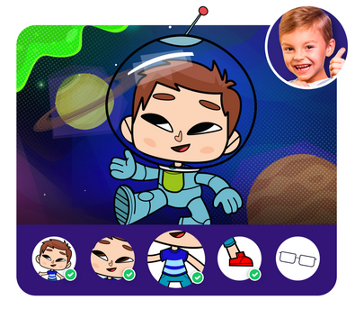 Personalização do protagonista na história personalizada do Beto & Biscoito Personalização do protagonista na história personalizada do Beto & Biscoito