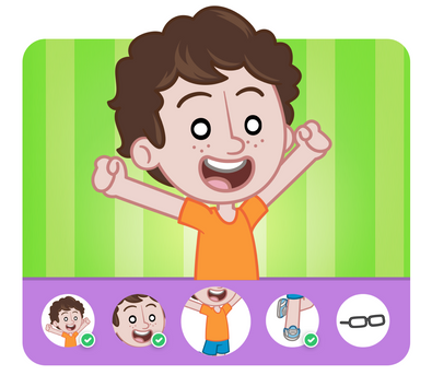 Personalização do protagonista na história personalizada do Mundo Bita