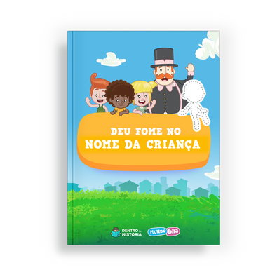 Capa do livro personalizado do Deu Fome