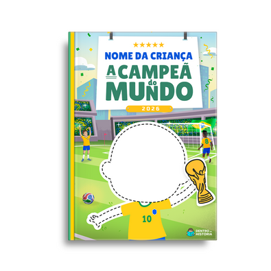 Capa do livro personalizado do Campeão do Mundo