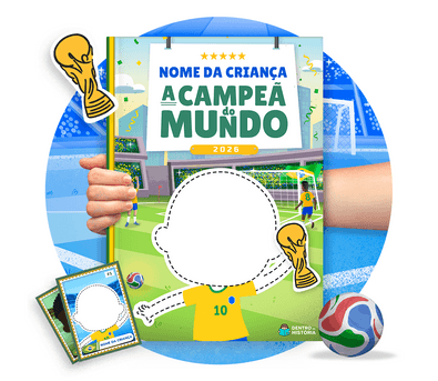 Cena do livro Personalizado do livro Campeão do Mundo