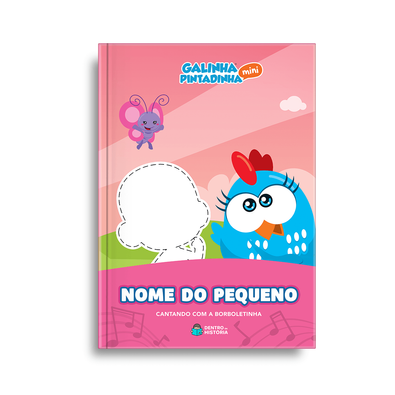 Capa do livro personalizado do Cantando com a Borboletinha