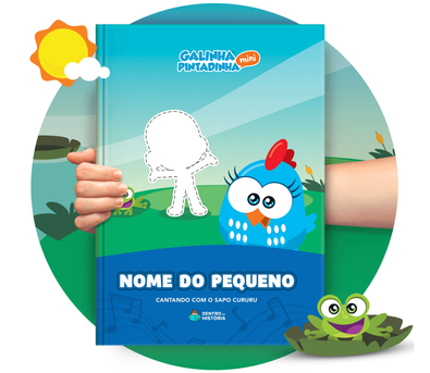 Cena do livro Personalizado do livro Cantando com o Sapo Cururu