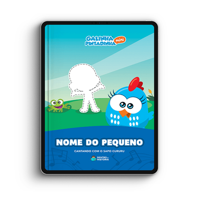 Capa do livro personalizado do Cantando com o Sapo Cururu