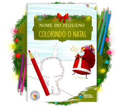 Cena do livro Personalizado do livro Cartão Personalizado: Colorindo o natal