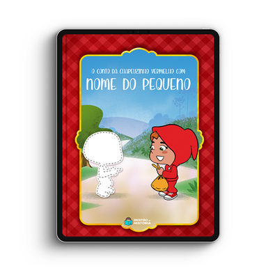 Capa do livro personalizado do Chapeuzinho Vermelho