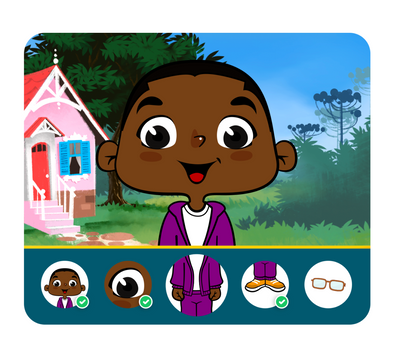 Personalização do protagonista na história personalizada do Coleção Clássicos