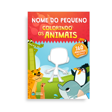 Capa do livro personalizado do Colorindo os Animais