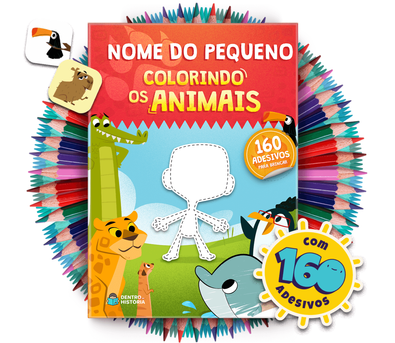 Cena do livro Personalizado do livro Colorindo os Animais