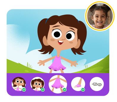 Personalização do protagonista na história personalizada do Jornada dos Animais