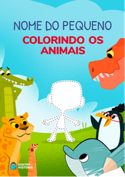 Capa do livro personalizado do Colorindo Os Animais