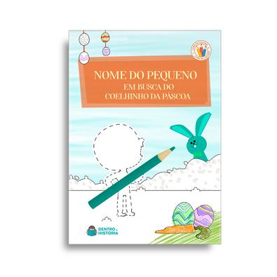 Capa do livro personalizado do Colorindo a Páscoa