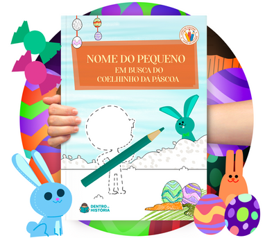 Cena do livro Personalizado do livro Colorindo a Páscoa