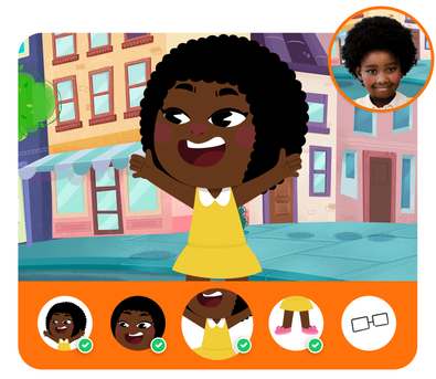 Personalização do protagonista na história personalizada do Dentro da História