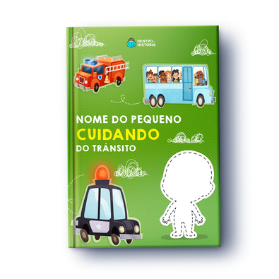 Capa do livro personalizado do Cuidando do Trânsito
