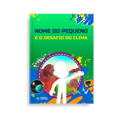 Capa do livro personalizado do Desafio do Clima