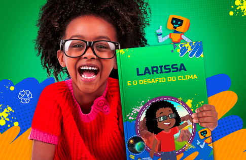 Foto de uma criança com sua Descobertas Científicas