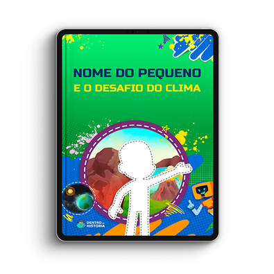 Capa do livro personalizado do Desafio do Clima