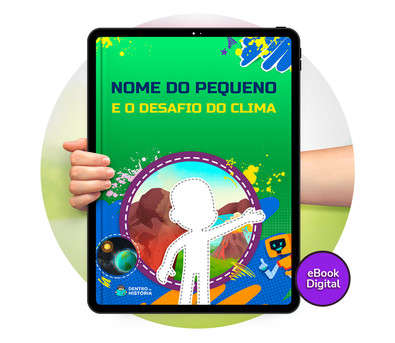 Cena do livro Personalizado do livro Desafio do Clima