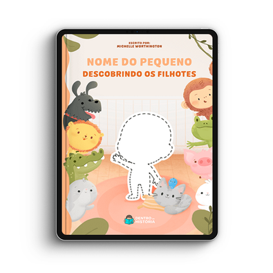 Capa do livro personalizado do Filhotes Fofinhos